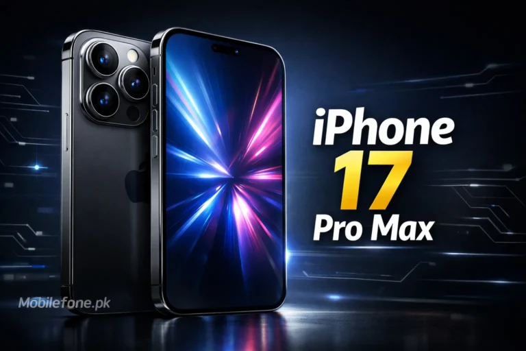 Apple iPhone 17 Pro Max on dark tech background