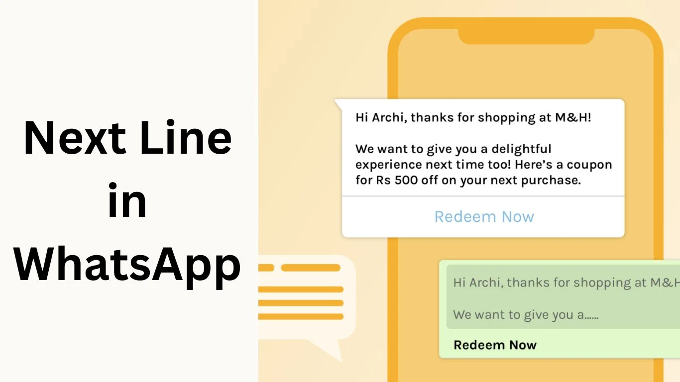 Next Line in WhatsApp