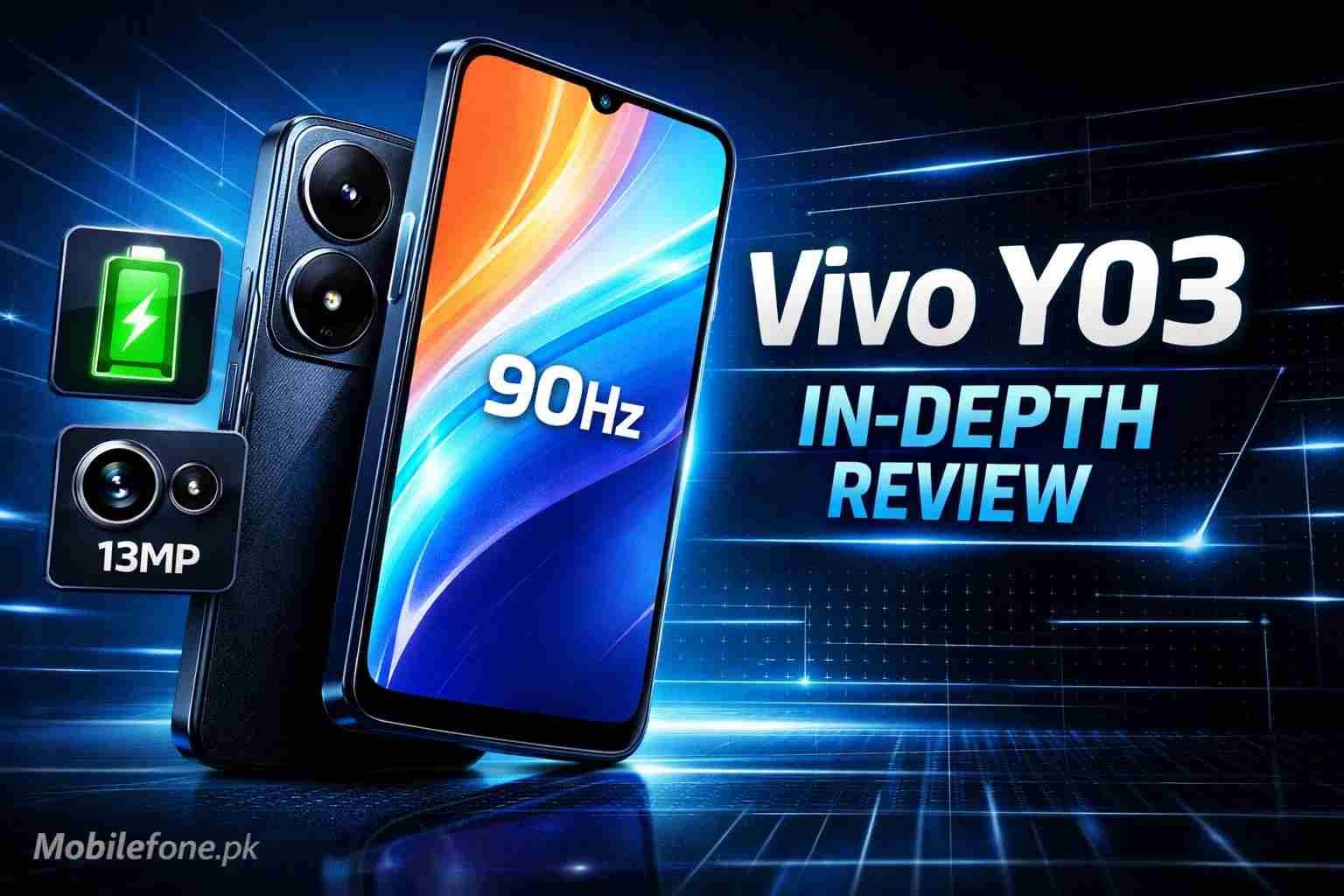 Vivo Y03 phone 6.56 inch display view