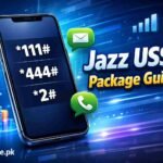 Mobile showing Jazz USSD codes for package check