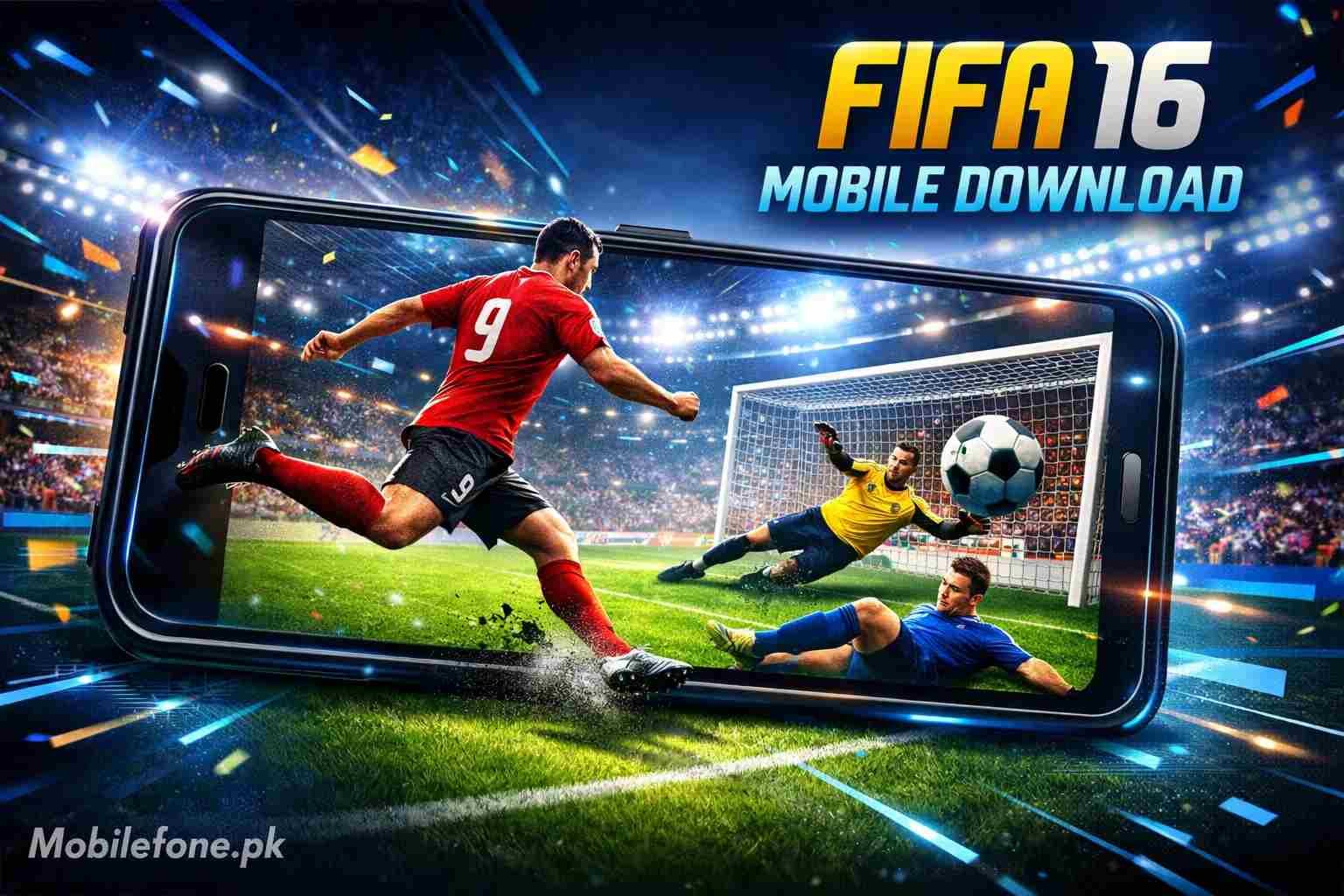 FIFA 16 Mobile football game on phone